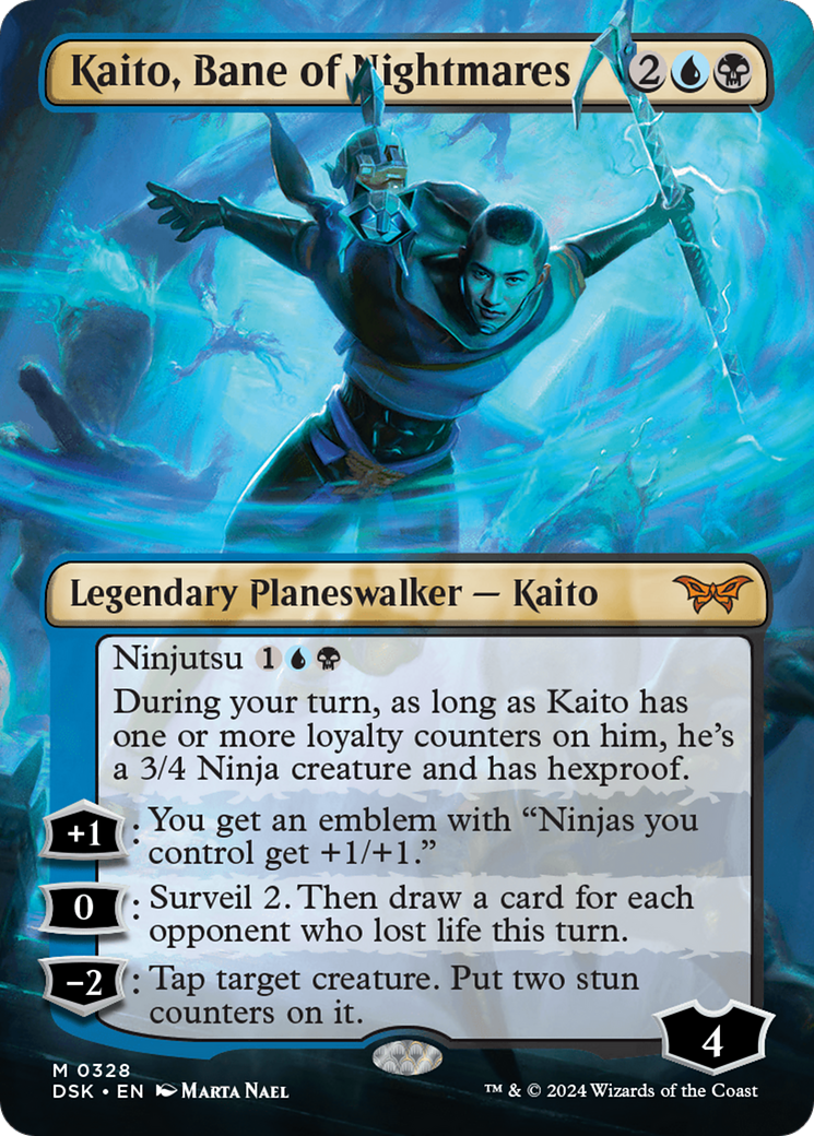 Kaito, Bane of Nightmares (Borderless) [Duskmourn: House of Horror] | Tabernacle Games