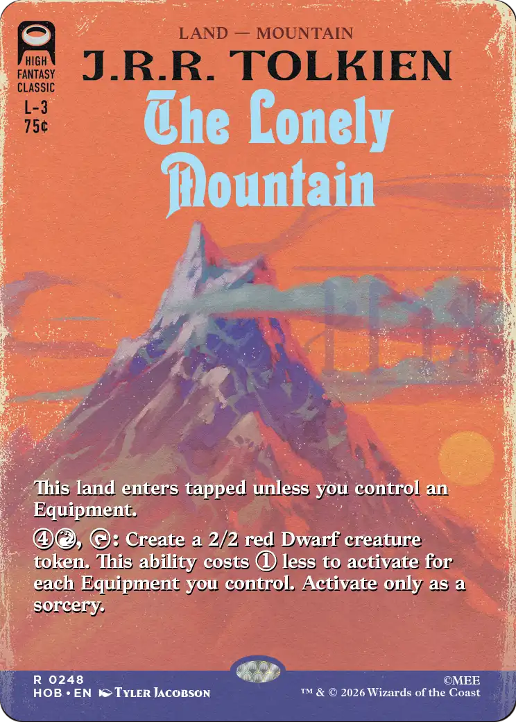 The Lonely Mountain (Borderless) (0248) (Surge Foil) [The Hobbit] | Tabernacle Games