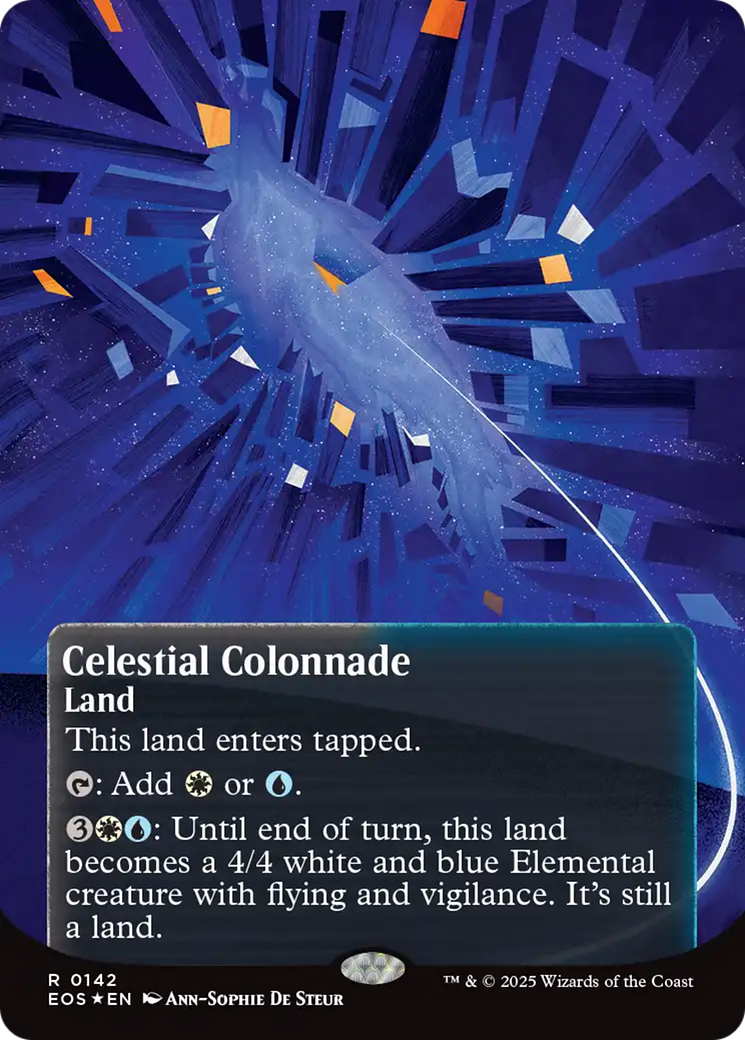 Celestial Colonnade (0142) (Borderless) (Galaxy Foil) [Edge of Eternities: Stellar Sights] | Tabernacle Games