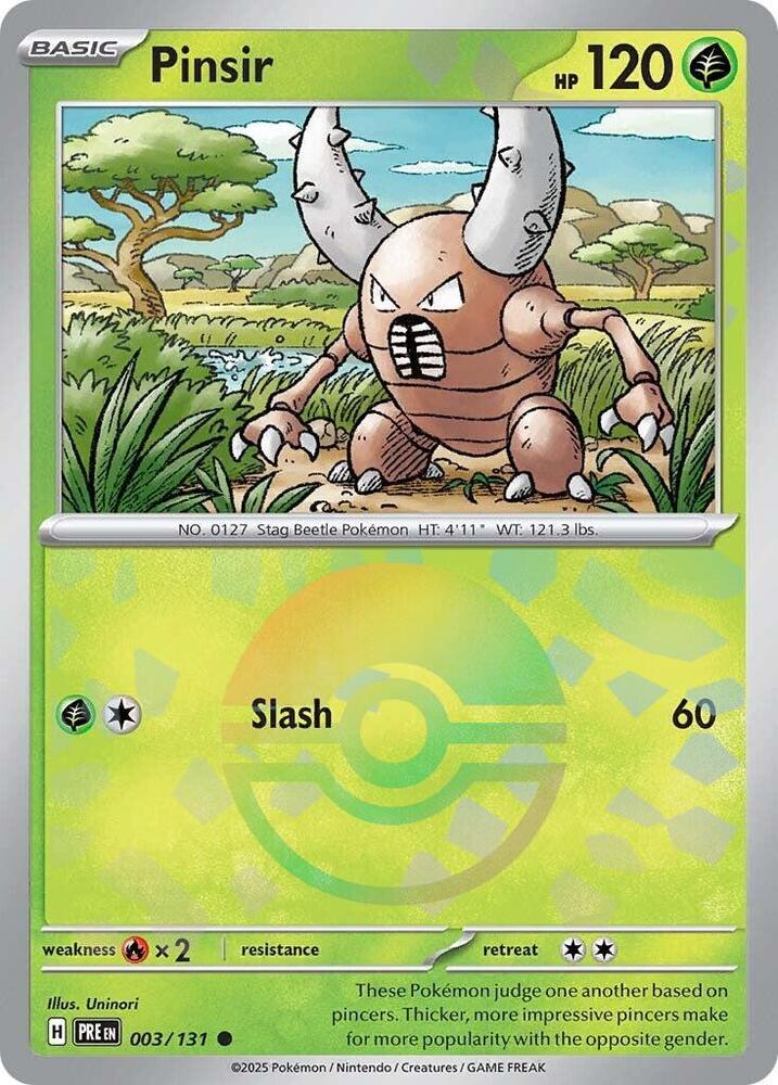 Pinsir (003/131) (Poke Ball Pattern) [Scarlet & Violet: Prismatic Evolutions] | Tabernacle Games