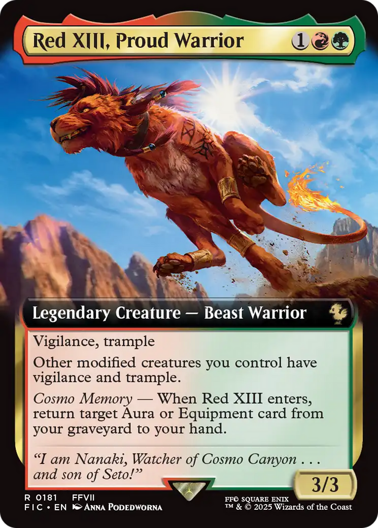 Red XIII, Proud Warrior (Extended Art) [FINAL FANTASY Commander] | Tabernacle Games