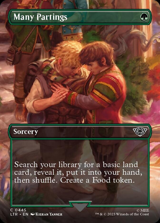 Many Partings (Borderless Alternate Art) [The Lord of the Rings: Tales of Middle-Earth] | Tabernacle Games