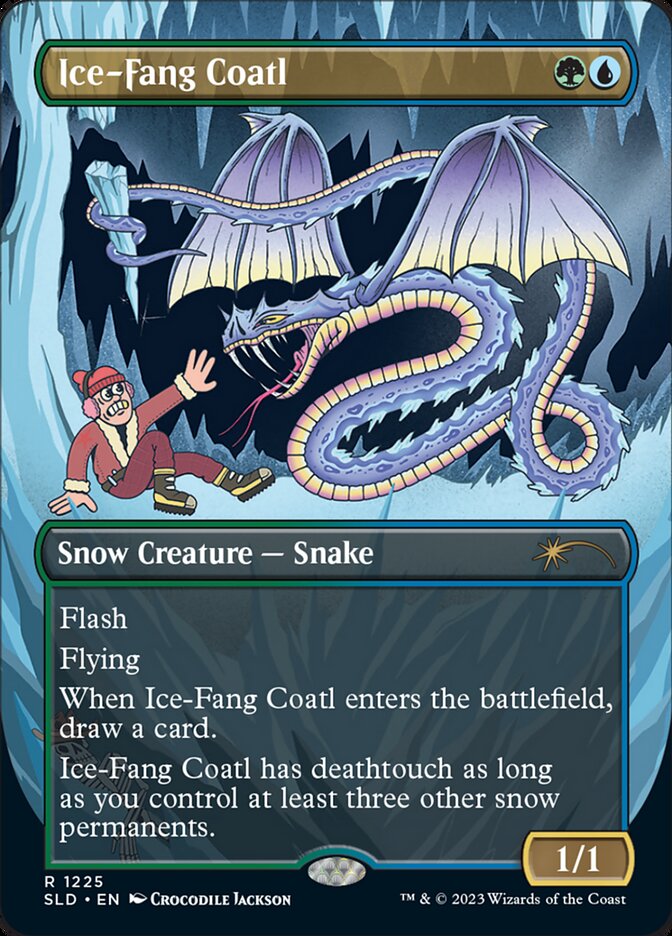 Ice-Fang Coatl (Borderless) [Secret Lair Drop Series] | Tabernacle Games