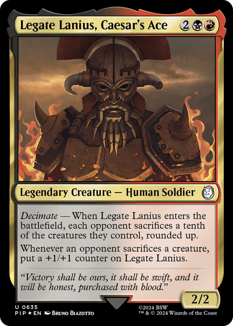 Legate Lanius, Caesar's Ace (Surge Foil) [Fallout] | Tabernacle Games