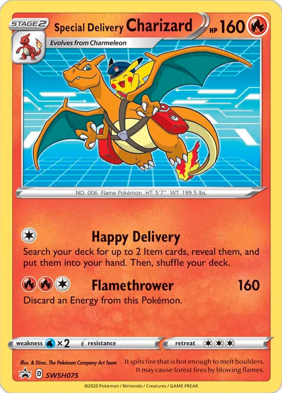 Special Delivery Charizard (SWSH075) [Sword & Shield: Black Star Promos] | Tabernacle Games