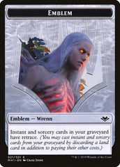Zombie (007) // Wrenn and Six Emblem (021) Double-Sided Token [Modern Horizons Tokens] | Tabernacle Games