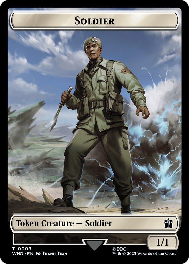 Soldier // Food (0025) Double-Sided Token [Doctor Who Tokens] | Tabernacle Games