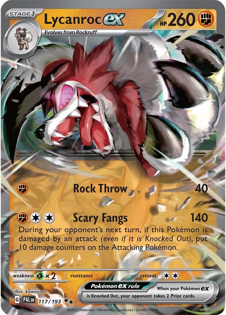 Lycanroc ex (117/193) [Scarlet & Violet: Paldea Evolved] | Tabernacle Games