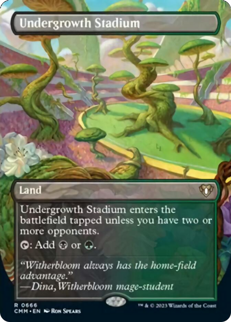 Undergrowth Stadium (Borderless Alternate Art) [Commander Masters] | Tabernacle Games