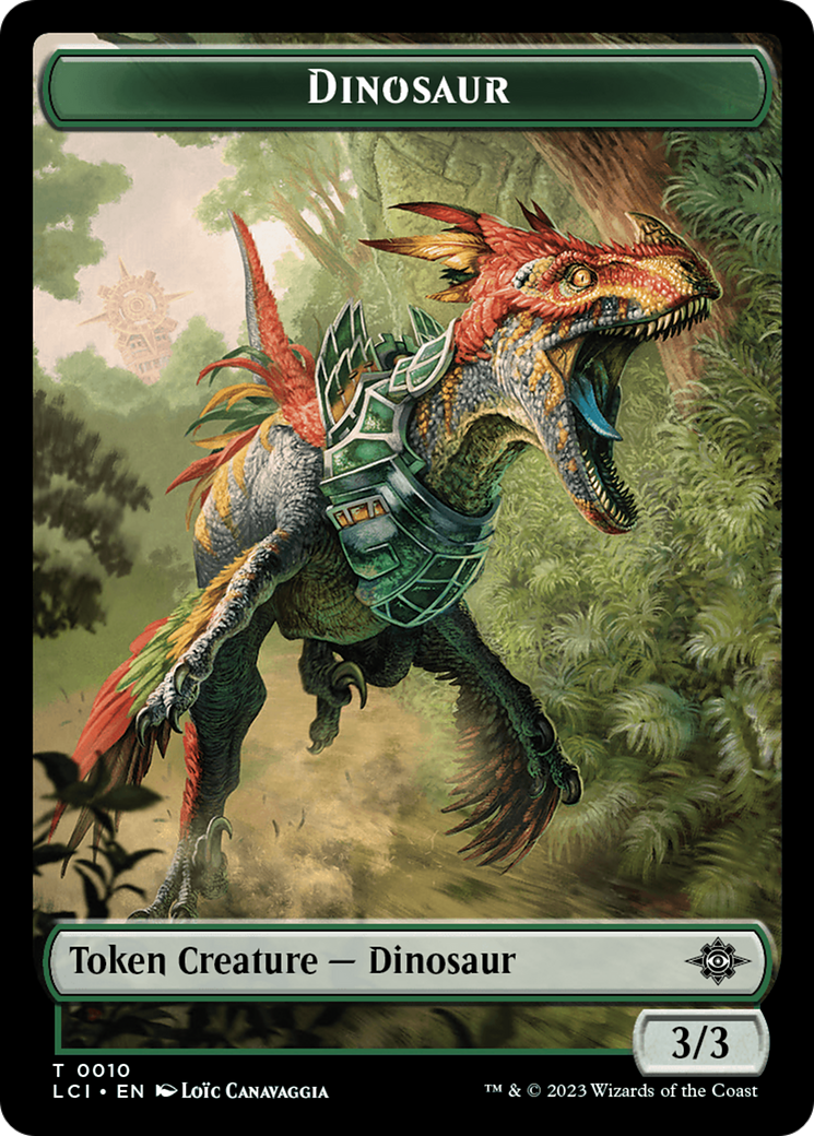 Dinosaur Token (0010) [The Lost Caverns of Ixalan Tokens] | Tabernacle Games