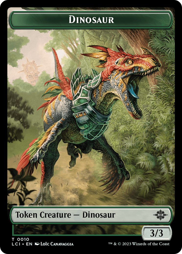 Map // Dinosaur (0010) Double-Sided Token [The Lost Caverns of Ixalan Tokens] | Tabernacle Games