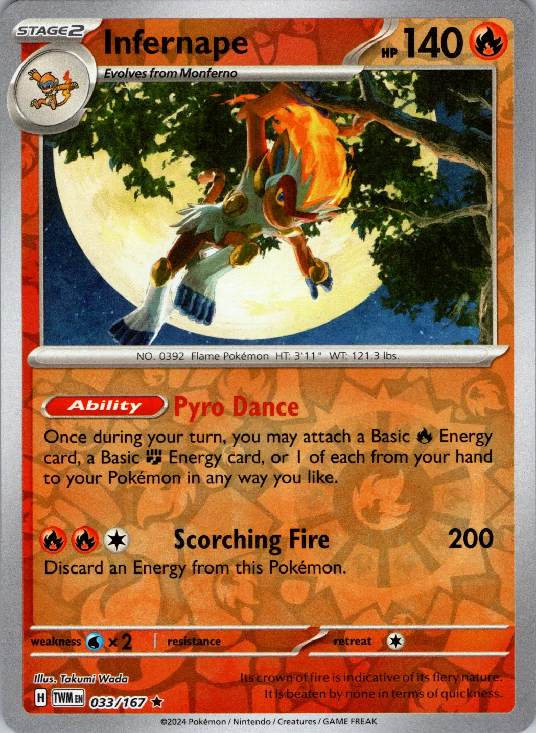 Infernape (033/167) [Scarlet & Violet: Twilight Masquerade] | Tabernacle Games