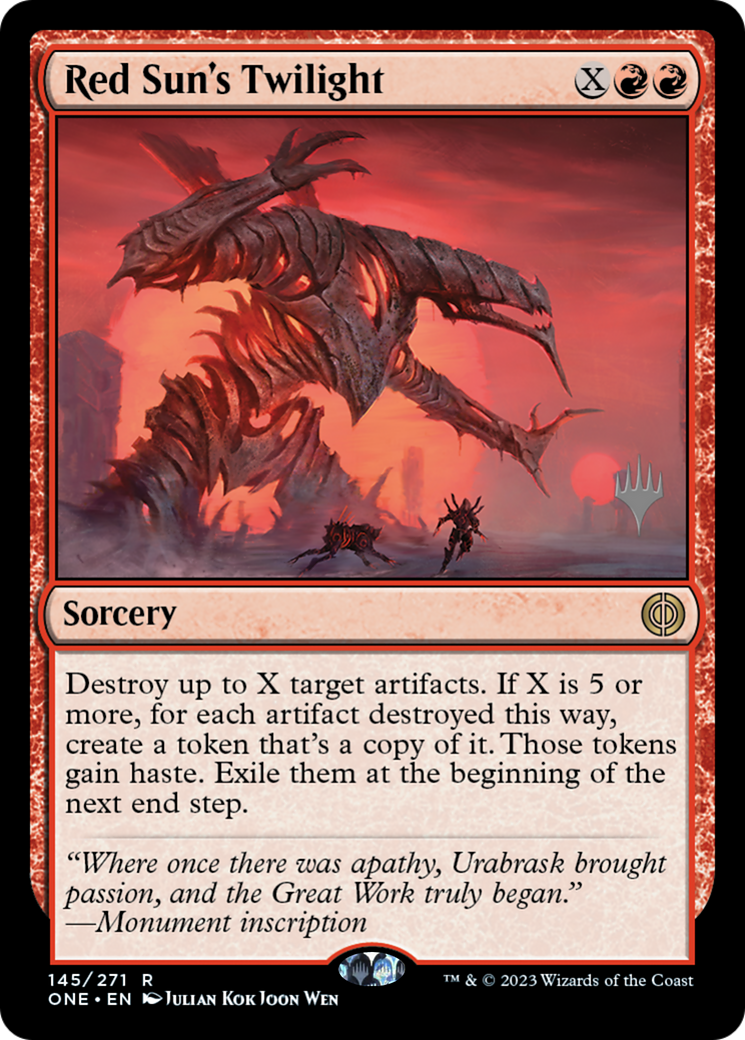 Red Sun's Twilight (Promo Pack) [Phyrexia: All Will Be One Promos] | Tabernacle Games