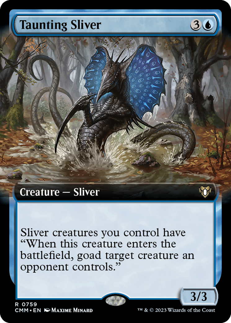 Taunting Sliver (Extended Art) [Commander Masters] | Tabernacle Games
