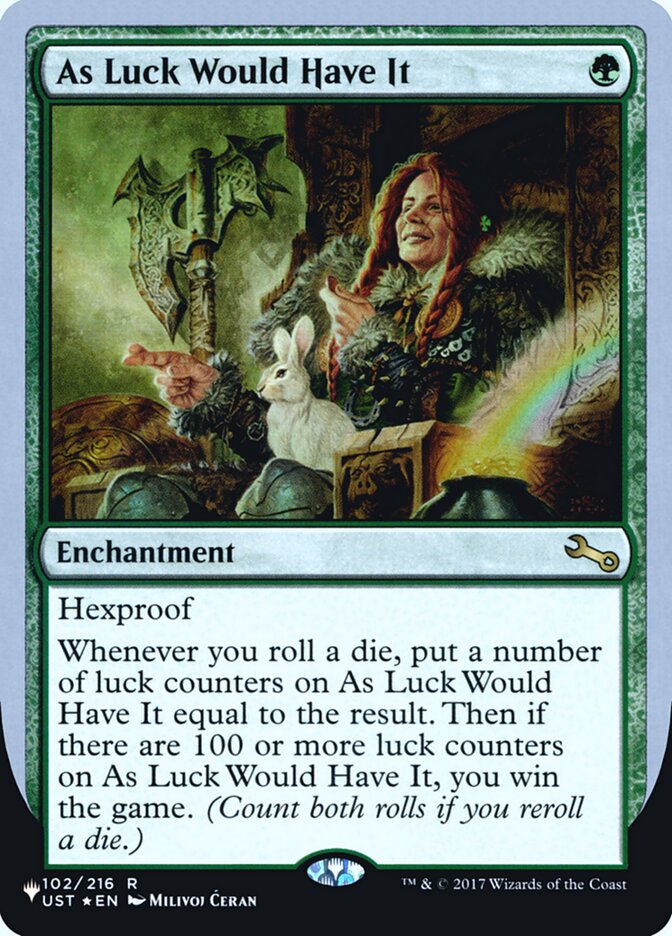 As Luck Would Have It (Unfinity Foil Edition) [The List] | Tabernacle Games