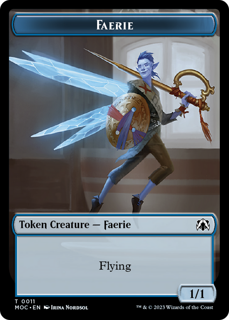 Elemental (22) // Faerie Double-Sided Token [March of the Machine Commander Tokens] | Tabernacle Games
