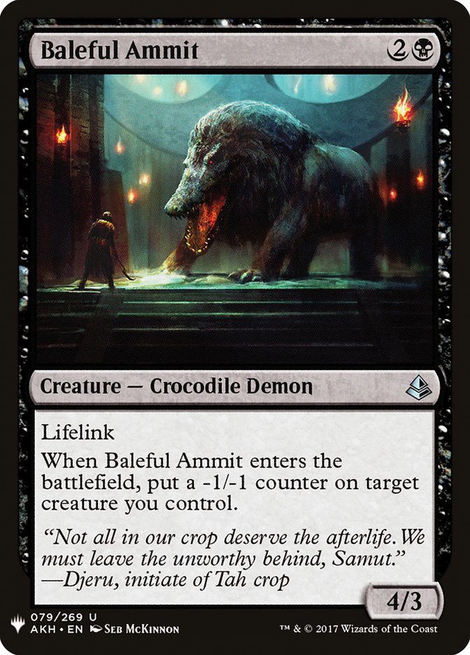 Baleful Ammit [Mystery Booster] | Tabernacle Games