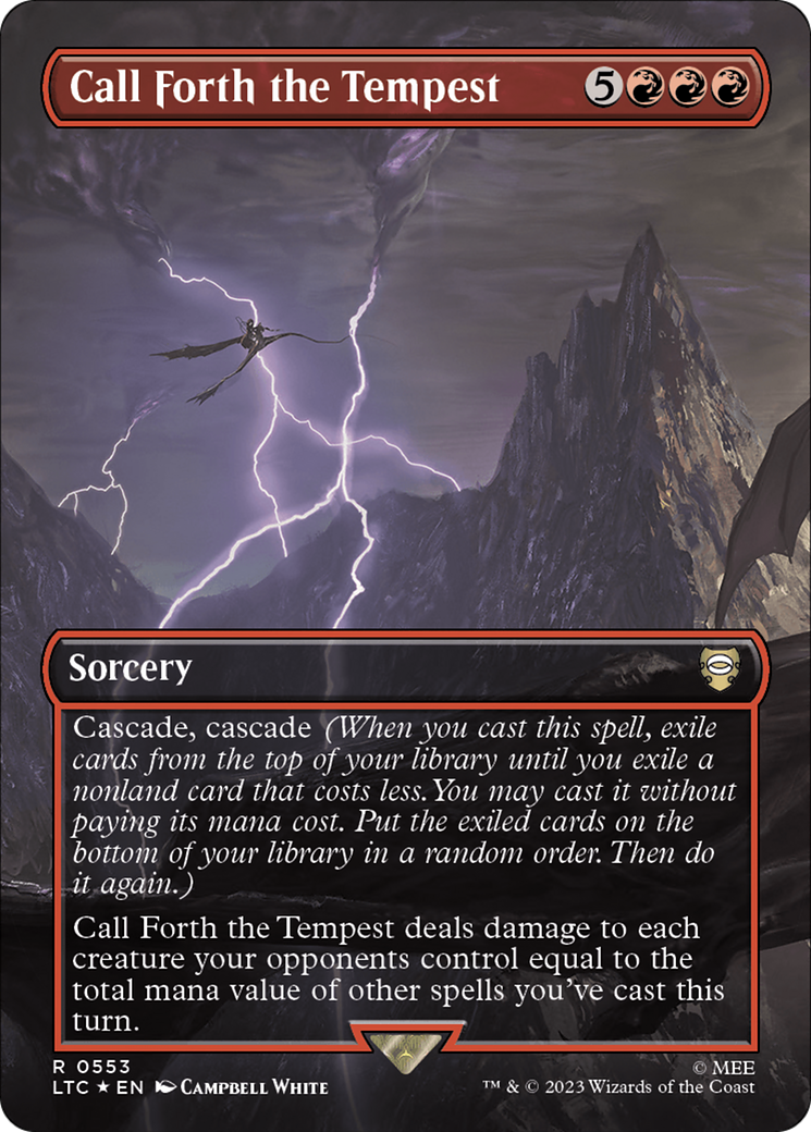 Call Forth the Tempest (Borderless) (Surge Foil) [The Lord of the Rings: Tales of Middle-Earth Commander] | Tabernacle Games