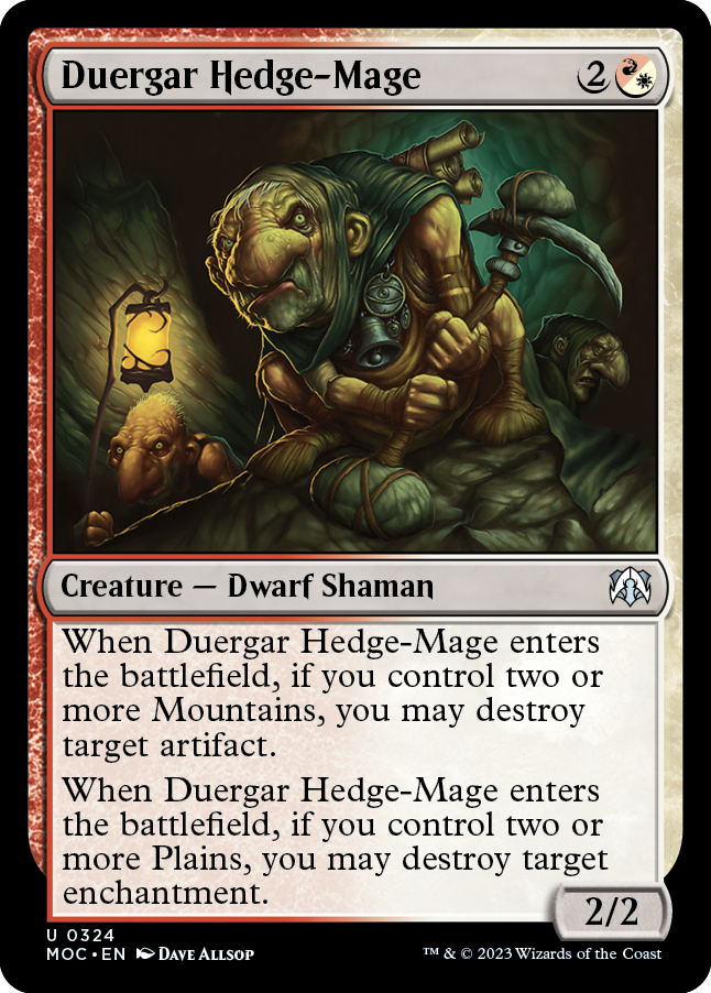 Duergar Hedge-Mage [March of the Machine Commander] | Tabernacle Games