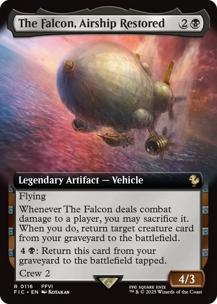 The Falcon, Airship Restored (Extended Art) [FINAL FANTASY Commander] | Tabernacle Games