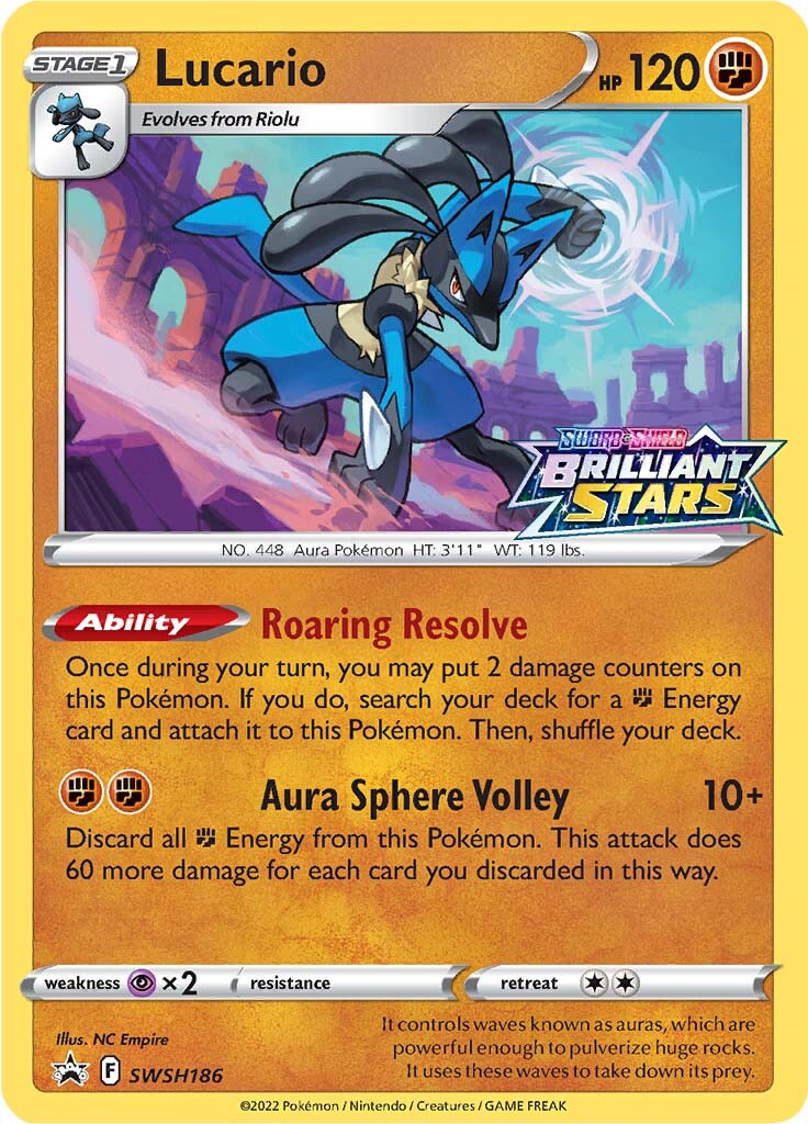 Lucario (SWSH186) (Prerelease Promo) [Sword & Shield: Black Star Promos] | Tabernacle Games