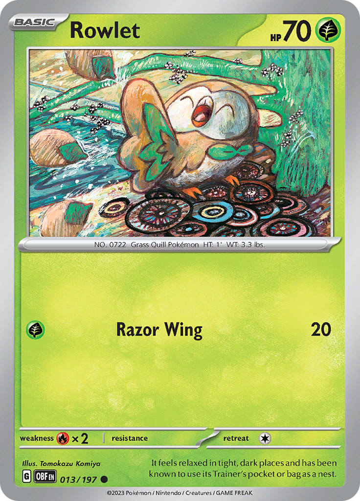 Rowlet (013/197) [Scarlet & Violet: Obsidian Flames] | Tabernacle Games