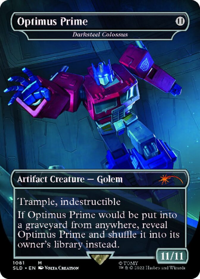 Darksteel Colossus - Optimus Prime (Borderless) [Secret Lair Drop Series] | Tabernacle Games