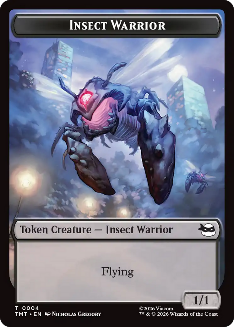 Insect Warrior // Food Double-Sided Token [Teenage Mutant Ninja Turtles Tokens] | Tabernacle Games