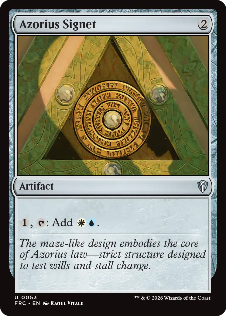 Azorius Signet [Reality Fracture Commander] | Tabernacle Games