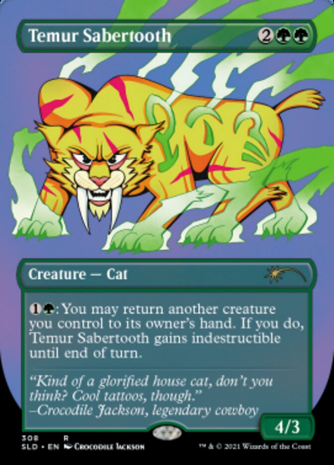 Temur Sabertooth (Borderless) [Secret Lair Drop Series] | Tabernacle Games