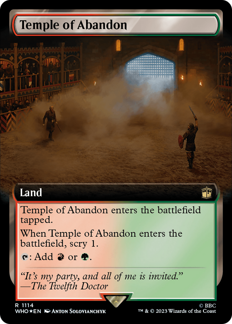 Temple of Abandon (Extended Art) (Surge Foil) [Doctor Who] | Tabernacle Games