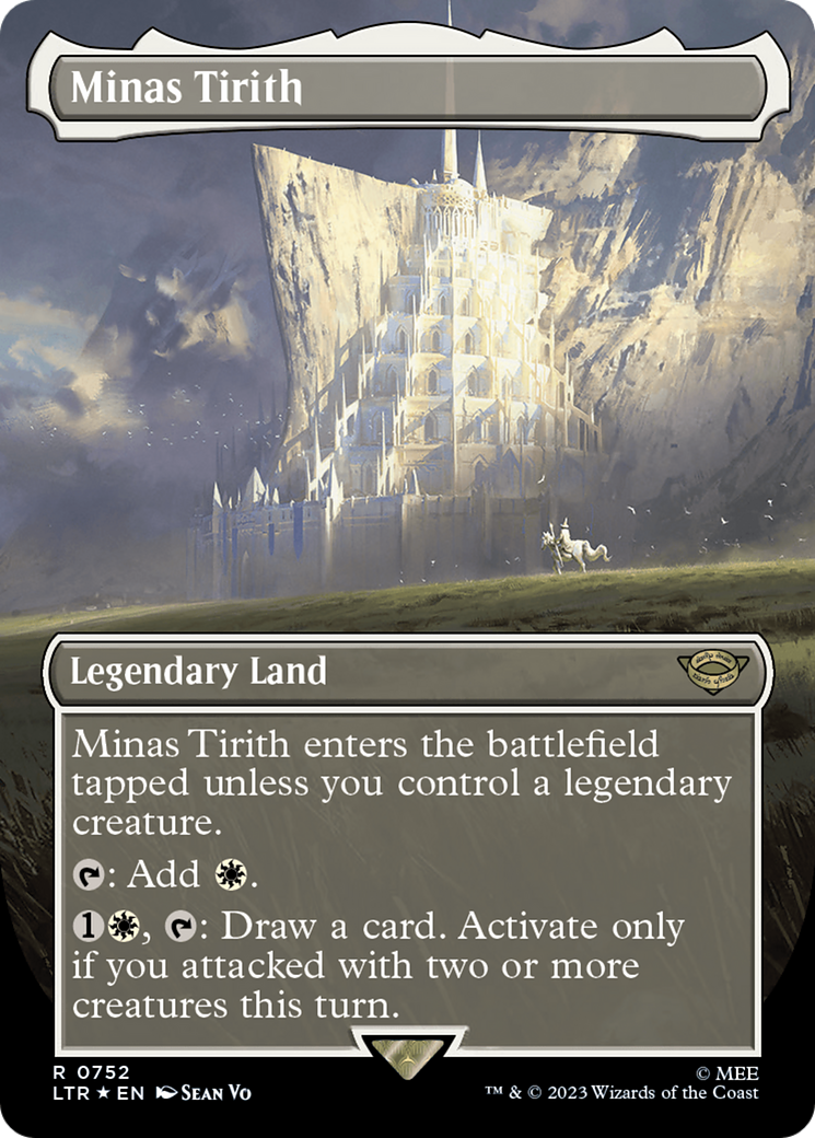 Minas Tirith (Borderless) (Surge Foil) [The Lord of the Rings: Tales of Middle-Earth] | Tabernacle Games