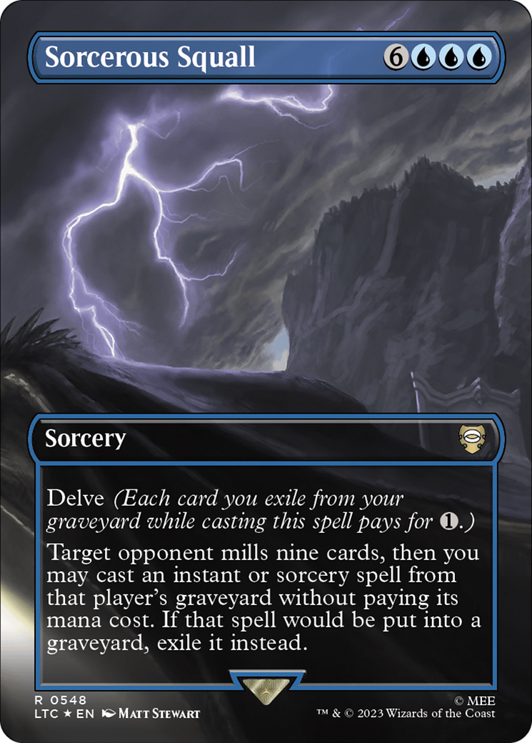Sorcerous Squall (Borderless) (Surge Foil) [The Lord of the Rings: Tales of Middle-Earth Commander] | Tabernacle Games