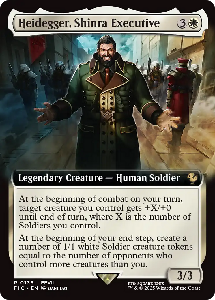 Heidegger, Shinra Executive (Extended Art) [FINAL FANTASY Commander] | Tabernacle Games