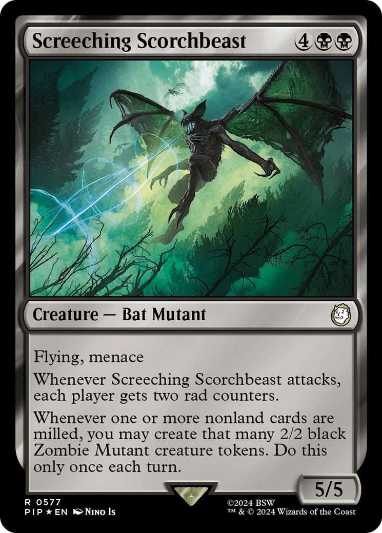 Screeching Scorchbeast (Surge Foil) [Fallout] | Tabernacle Games