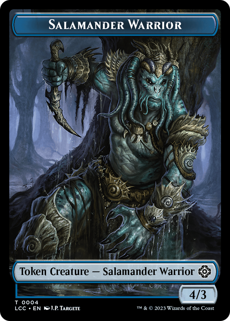 Salamander Warrior // Shapeshifter Double-Sided Token [The Lost Caverns of Ixalan Commander Tokens] | Tabernacle Games