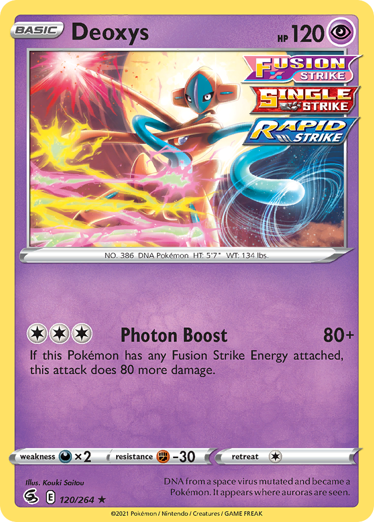 Deoxys (120/264) (Theme Deck Exclusive) [Sword & Shield: Fusion Strike] | Tabernacle Games