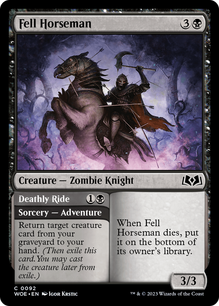 Fell Horseman // Deathly Ride [Wilds of Eldraine] | Tabernacle Games