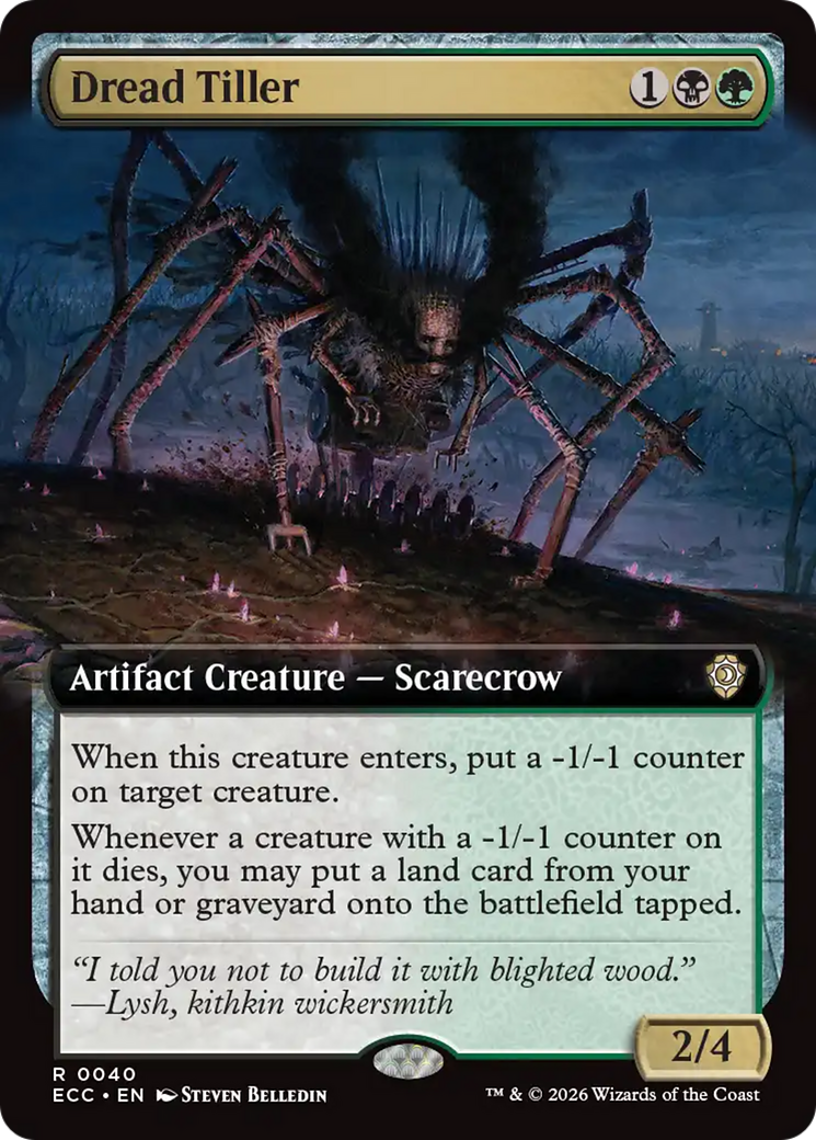 Dread Tiller (Extended Art) [Lorwyn Eclipsed Commander] | Tabernacle Games