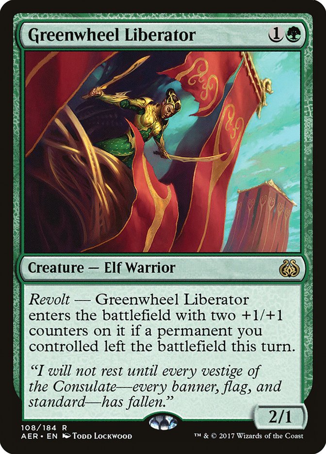 Greenwheel Liberator [Aether Revolt] | Tabernacle Games