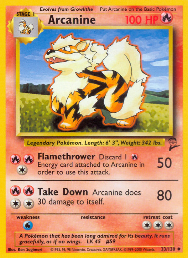 Arcanine (33/130) [Base Set 2] | Tabernacle Games