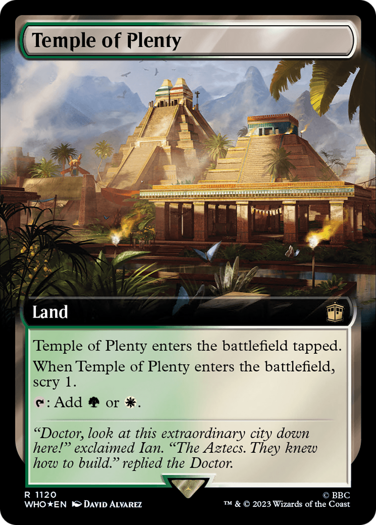 Temple of Plenty (Extended Art) (Surge Foil) [Doctor Who] | Tabernacle Games