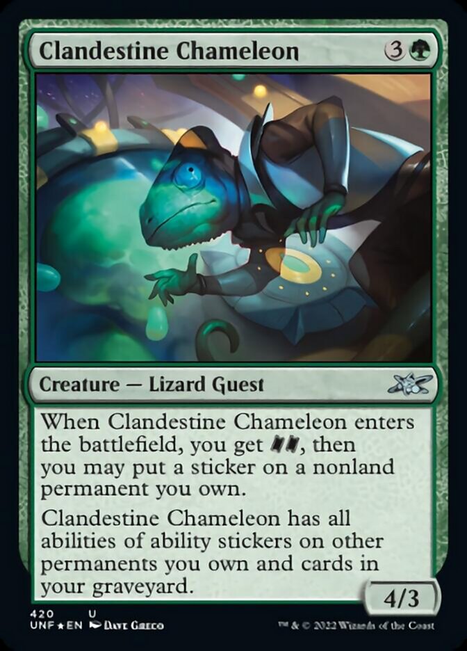 Clandestine Chameleon (Galaxy Foil) [Unfinity] | Tabernacle Games