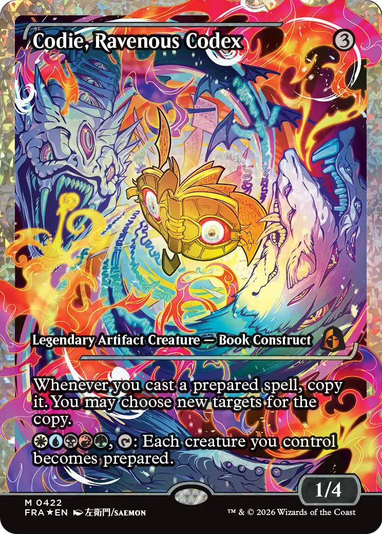 Codie, Ravenous Codex (Showcase) (Fracture Foil) [Reality Fracture] | Tabernacle Games