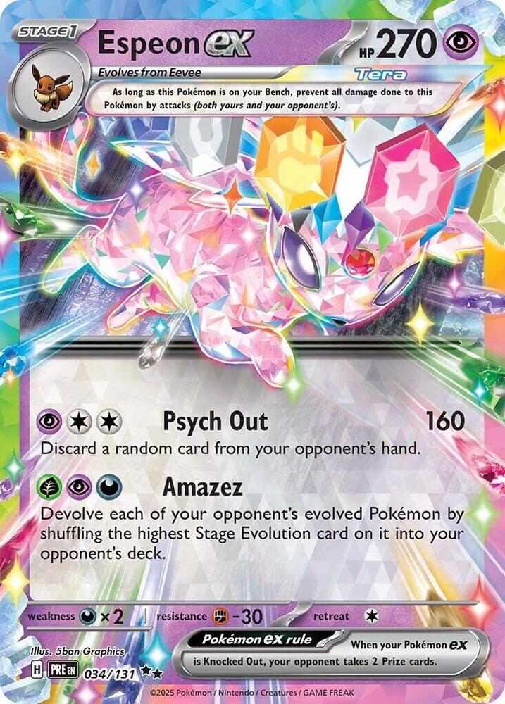 Espeon ex (034/131) [Scarlet & Violet: Prismatic Evolutions] | Tabernacle Games