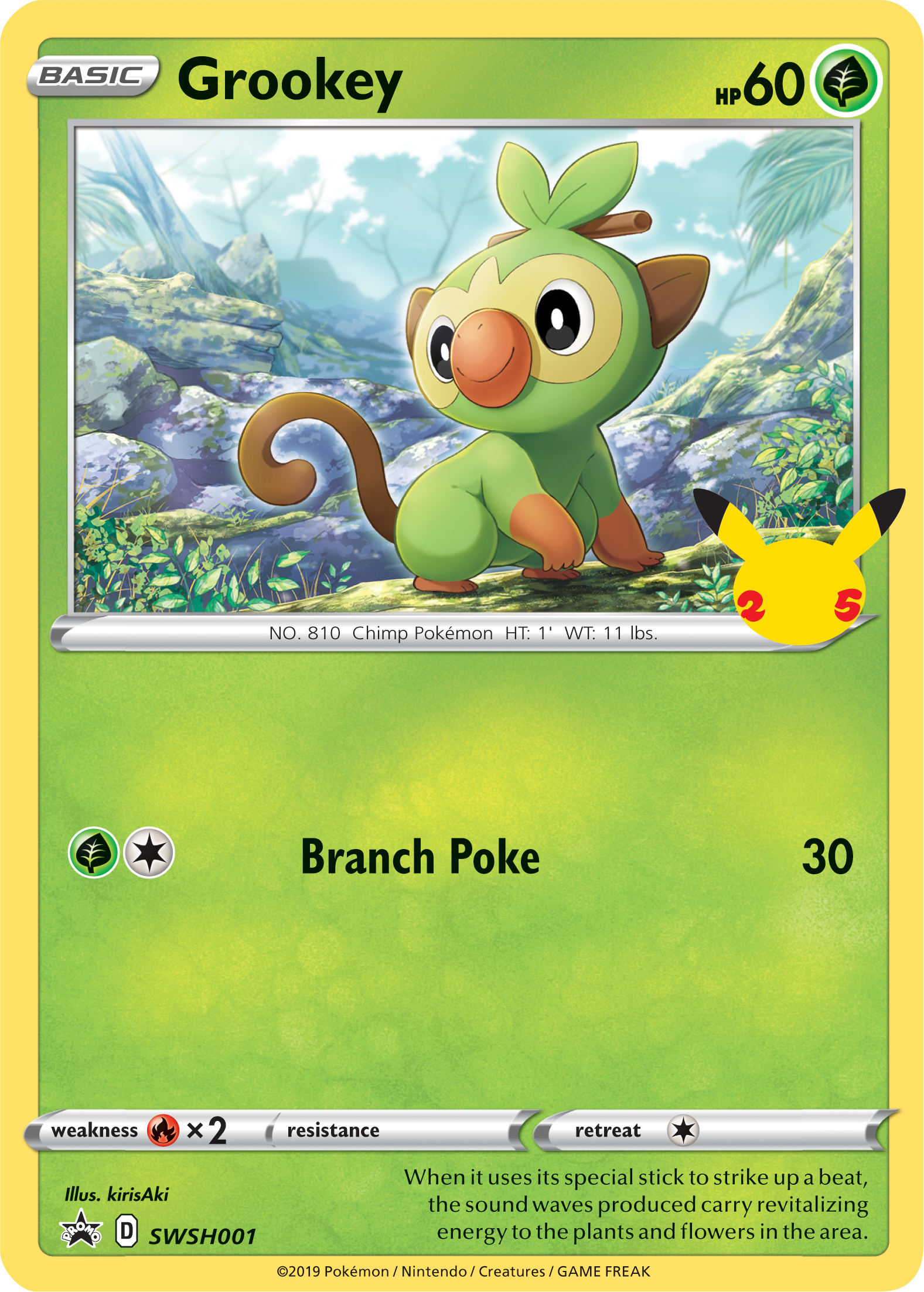 Grookey (SWSH001) (Jumbo Card) [First Partner Pack] | Tabernacle Games