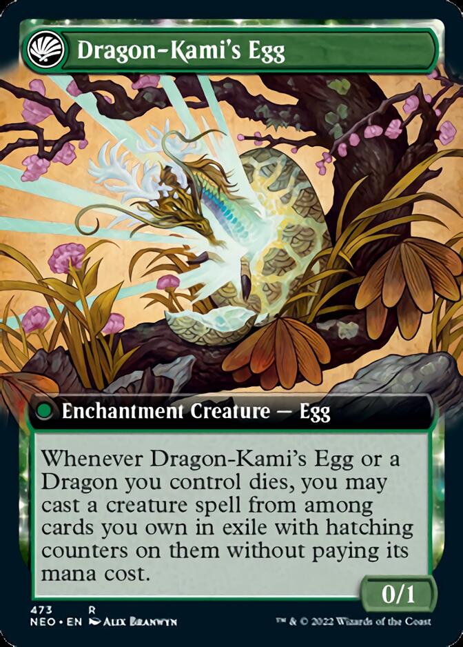 The Dragon-Kami Reborn // Dragon-Kami's Egg (Extended Art) [Kamigawa: Neon Dynasty] | Tabernacle Games