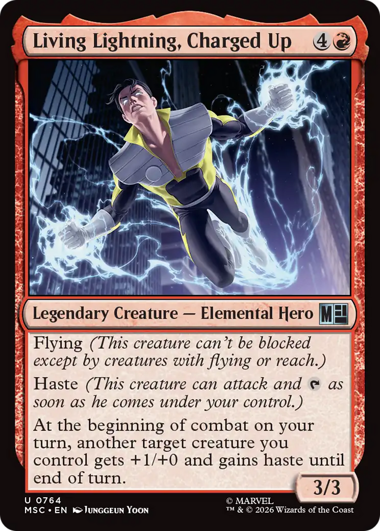 Living Lightning, Charged Up [Marvel Super Heroes Commander] | Tabernacle Games