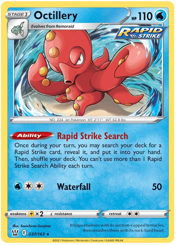 Octillery (037/163) (Theme Deck Exclusive) [Sword & Shield: Battle Styles] | Tabernacle Games