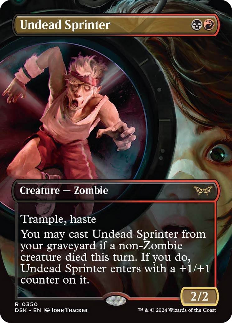 Undead Sprinter (Borderless) [Duskmourn: House of Horror] | Tabernacle Games